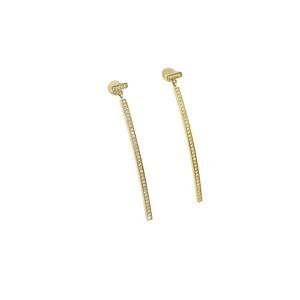 Tiffany Yellow Gold Diamond T Earrings